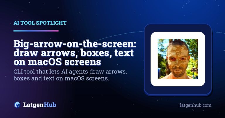 big-arrow-on-the-screen on the LatgenHub cover: Big-arrow-on-the-screen: draw arrows, boxes, text on macOS screens