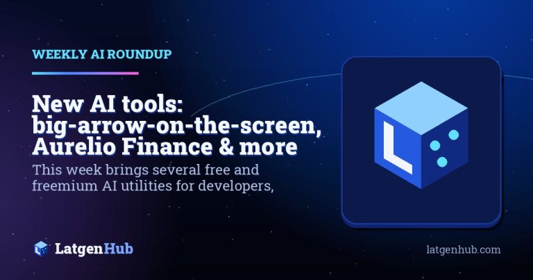 Featured image: New AI tools: big-arrow-on-the-screen, Aurelio Finance & more